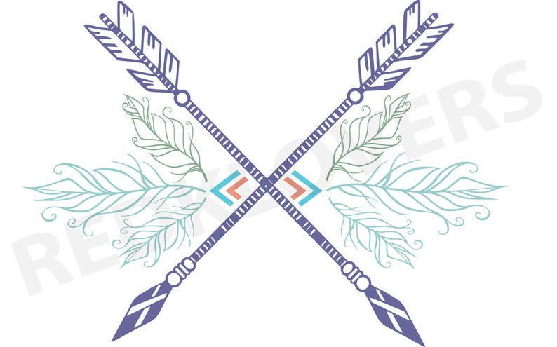 Download SVG DXF southwest feather arrows dreamcatcher boho native ...