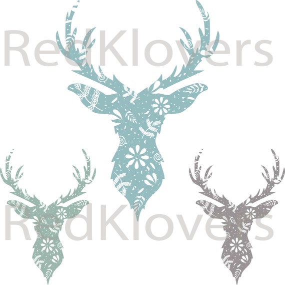 Download Deer Antlers Buck Flowers Hipster Indy Svg Dxf Free Digital Etsy