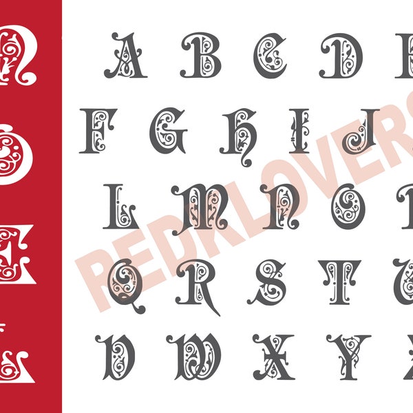 Victorian Calligraphy Alphabet - Etsy