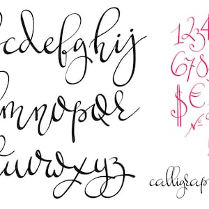 SVG Silhouette DXF Chalkboard vector alphabet for screen printing, graphic tshirt design files