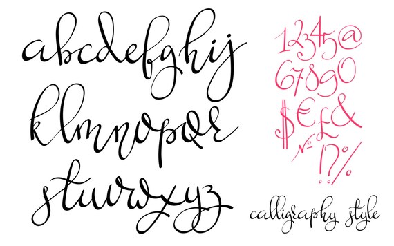 SVG Silhouette DXF Chalkboard vector alphabet for screen printing, graphic tshirt design files