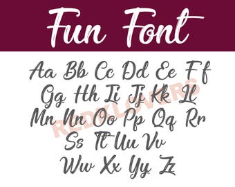 SVG Silhouette DXF holiday font vintage retro ornate flourish alphabet for printing, graphic tshirt design files
