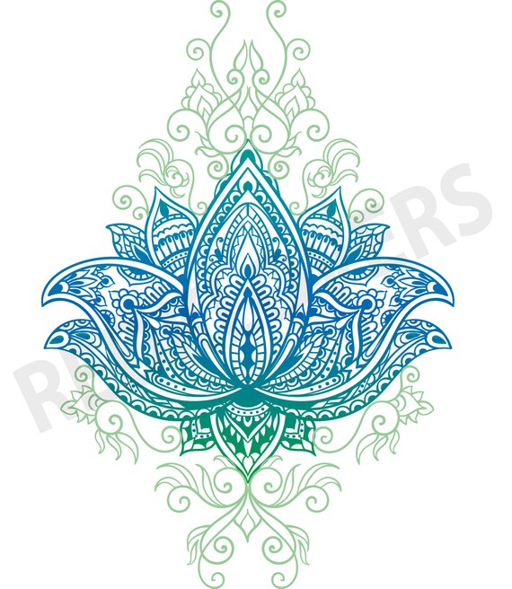 Download SVG DXF lotus flower bali Mandala boho yoga henna art ...
