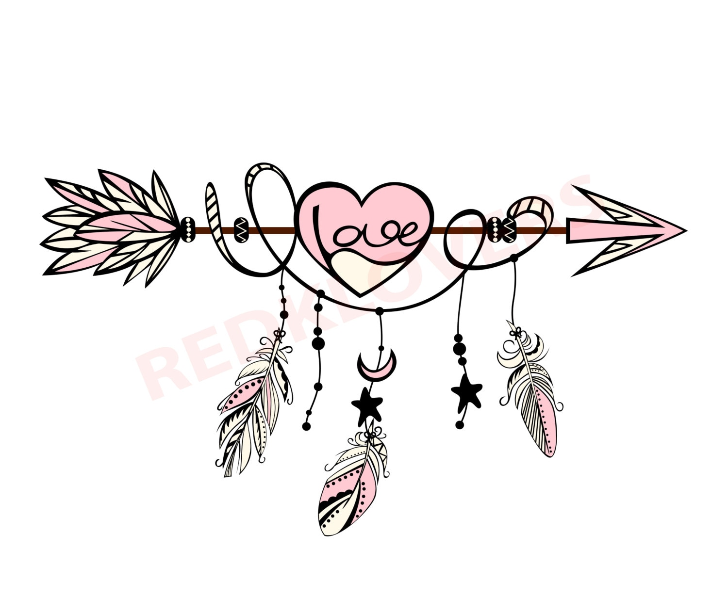 Download SVG DXF silhouette feather arrow dreamcatcher boho native ...