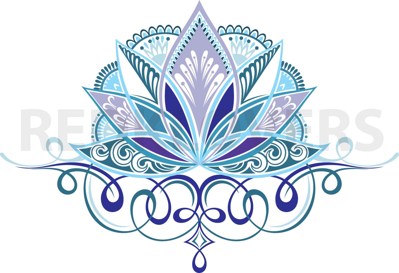Download SVG DXF lotus flower bali Mandala boho yoga henna art ...