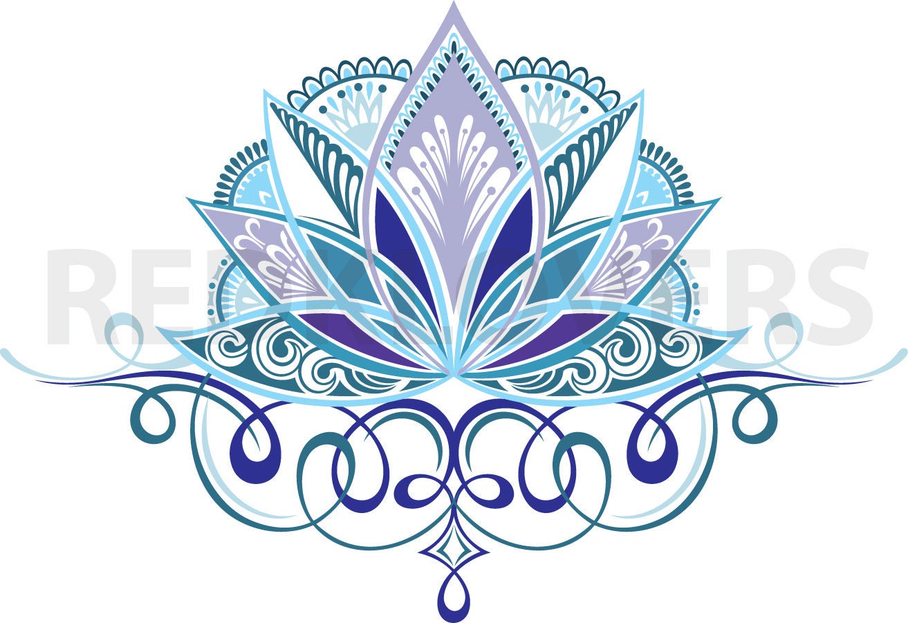 Download SVG DXF lotus flower bali Mandala boho yoga henna art ...