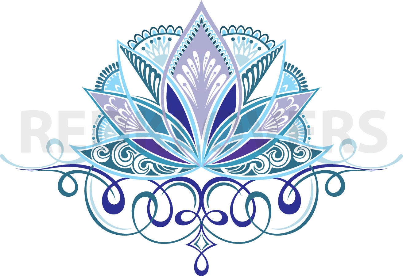 Download SVG DXF lotus flower bali Mandala boho yoga henna art ...