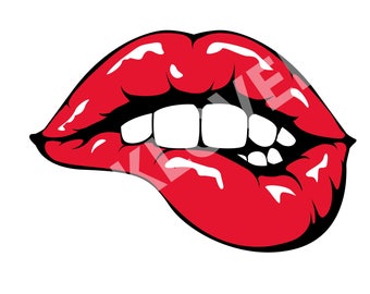 SVG DXF lips pop art scrapbook Digital Download files svg , ai, psd, png,  pdf tshirt designs