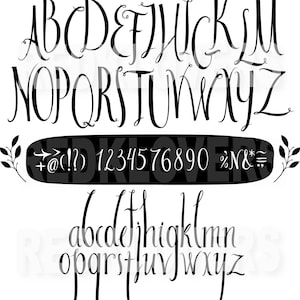 SVG Silhouette DXF font script calligraphy Chalkboard vector alphabet whimsical screen printing, graphic tshirt design files