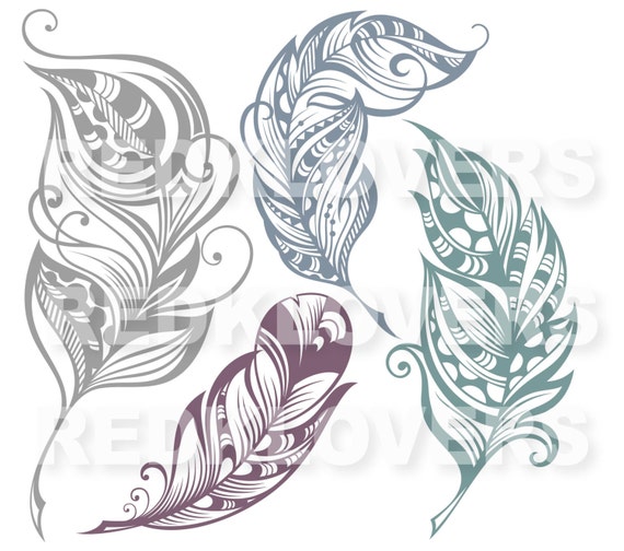 Download SVG silhouette DXF feathers ethinic boho southwest tribal ...