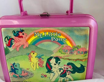 Vintage 1986 My Little Pony Lunch Box with Matching Thermos | G1 Hasbro Aladdin Pink Pony Collector Set