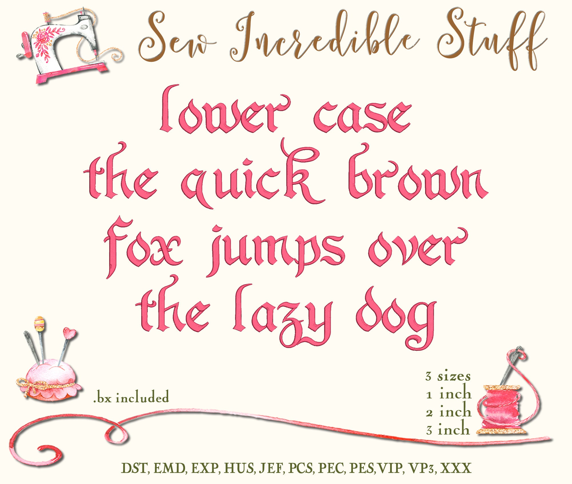 Beautiful Erica Script Machine Embroidery Font BX Font PES | Etsy