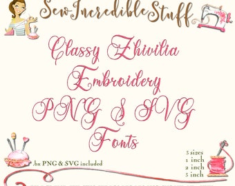 Tangled Machine Embroidery & SVG Fonts 3 Sizes BX Font - Etsy