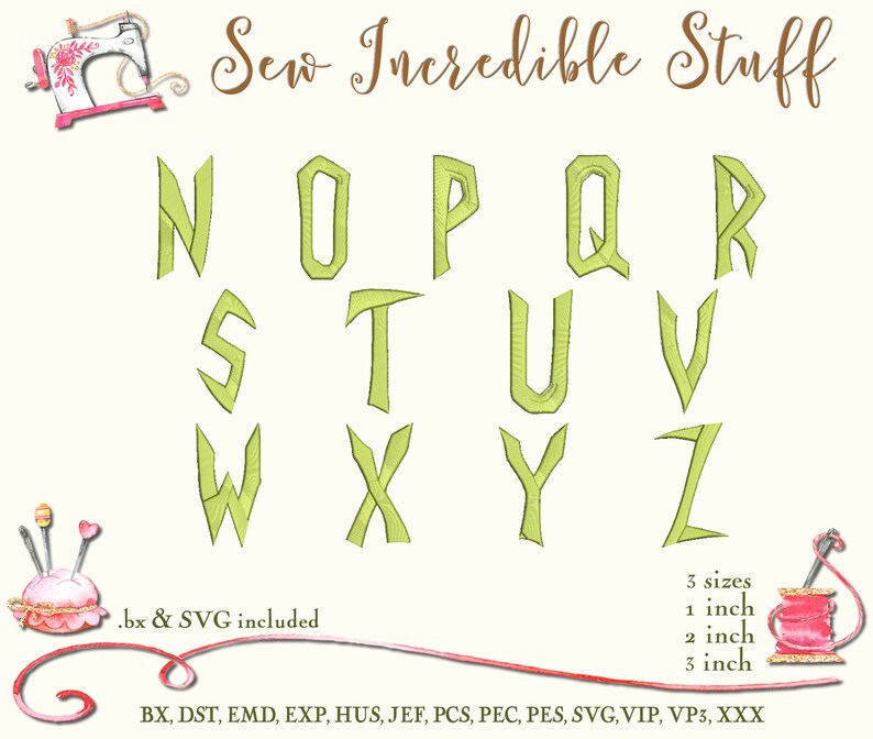 Invader Zim Machine Embroidery Fonts SVG Font BX Font Etsy Australia