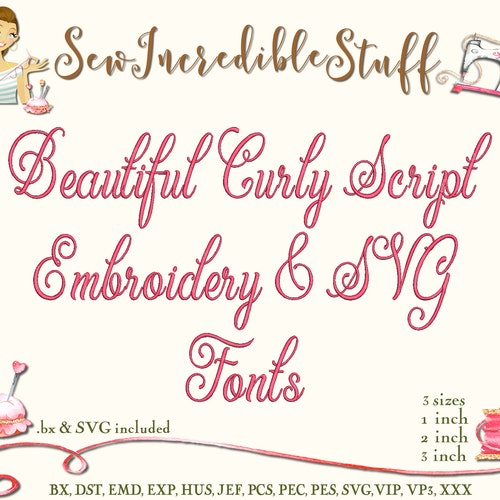 3 Sizes Interlocking Monogram Embroidery Fonts BX 9 Formats - Etsy