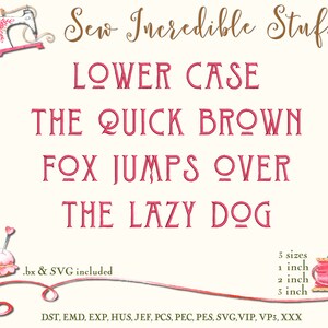 French Parfumerie, Shabby Chic Machine Embroidery and SVG Font 3 sizes BX Font SVG Font image 5