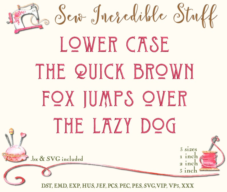 French Parfumerie, Shabby Chic Machine Embroidery and SVG Font 3 sizes BX Font SVG Font image 5