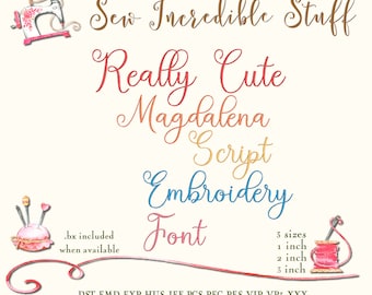Ghazi Beautiful Script Machine Embroidery and SVG Fonts 3 - Etsy
