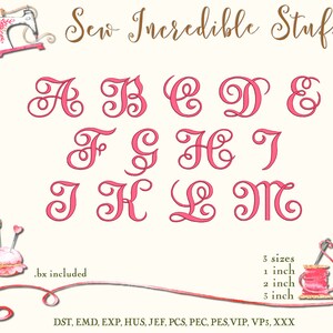 Beautiful Erica Script Machine Embroidery Font, BX Font, PES Font - Etsy