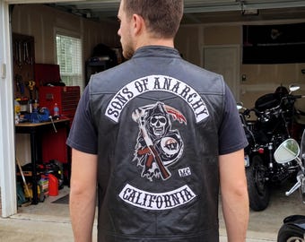 Sons of Anarchy Black leather Vest