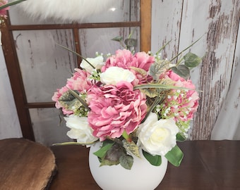 Wedding Centerpiece - Wedding Flowers | Rose Centerpiece | Peony Bouquet | Flower Arrangement | Table Centerpiece