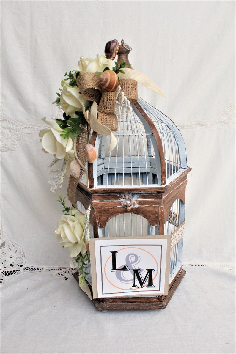 Beach Wedding Card Boxdestination Wedding Decorations Beach Etsy