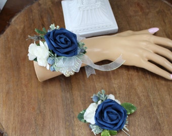 Blue Rose Corsages | Sunflower Corsages and  Boutonnieres | Rose Wristlet | Pinned Corsages | Grooms Boutonniere | Bridesmaids Corsages