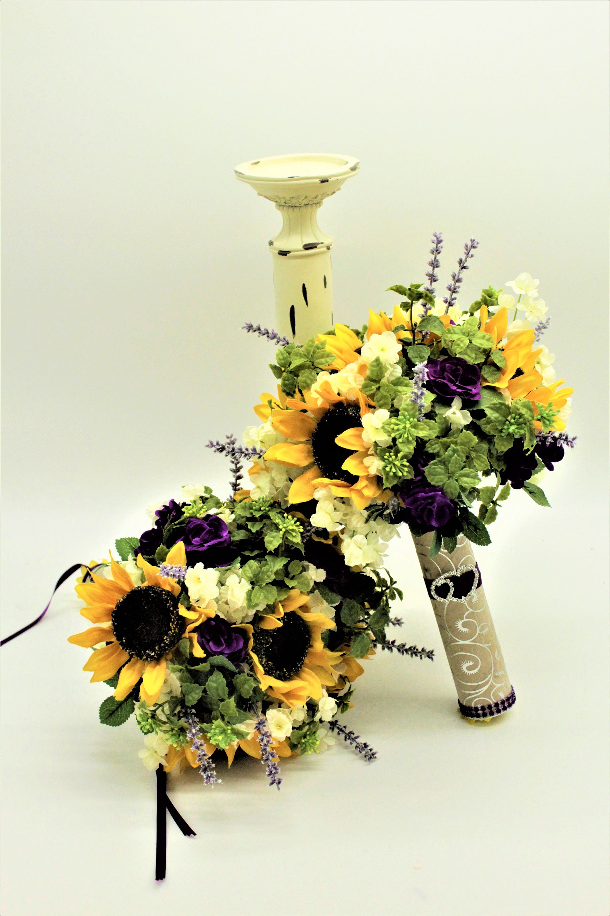 Yellow Roses and Sunflower Bouquet Etsy