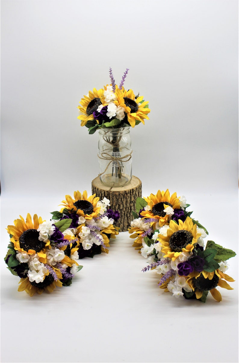 Sunflower Centerpiece Wedding Arrangement Custom Sunflower image 0