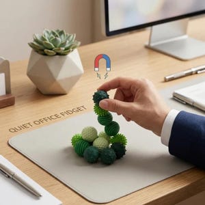 Bolas sensoriales magnéticas de silicona, herramienta para la concentración en el TDAH, accesorio de escritorio, juguete para aliviar la ansiedad