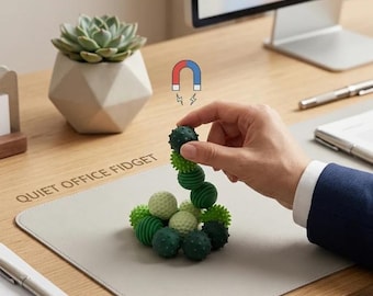 Magnetic Silicone Sensory Balls, ADHD Focus Tool, Desk Accessory, Anxiety Relief Toy