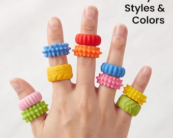 Silicone Fidget Ring, Anxiety Relief, ADHD Tactile Sensory Tool