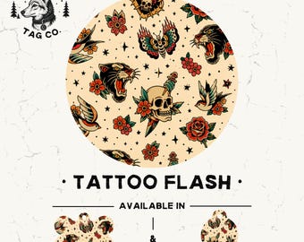 Flash ID-tag tattoo | Gepersonaliseerde hondenpenning | Dubbelzijdig