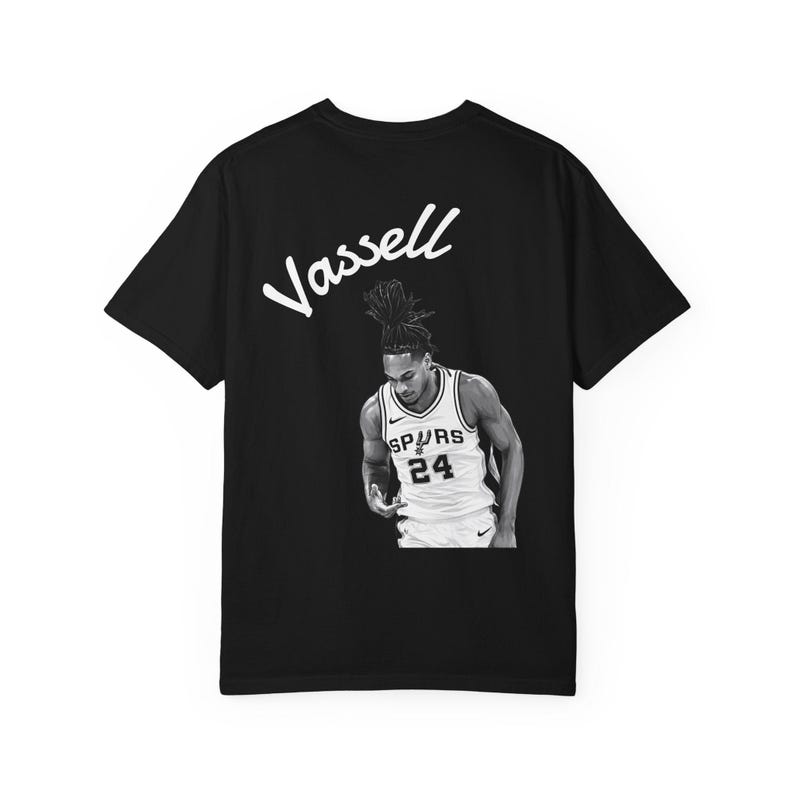 San Antonio Spurs Vassell T-Shirt | Basketball City Jersey Style image 1