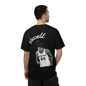 San Antonio Spurs Vassell T-Shirt | Basketball City Jersey Style image 4