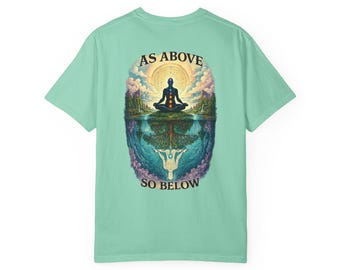 As Above So Below T-shirt | Occult Symbol Typography