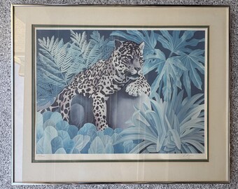 Laura Regan Signed Limited Edition Print 109/600 Framed Leopard Wildlife COA