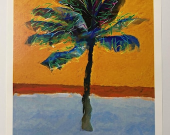 Suvo Signed Artist Proof Print "Palm Variation - Gold" St. Augustine COA