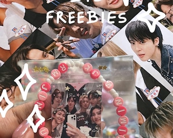 BTS mini photocards + bracelets (concert freebies)