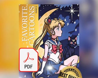 MYSTERY COLORING BOOK cartoon pdf | cartoon color by number | print and tablet / instant digital download
