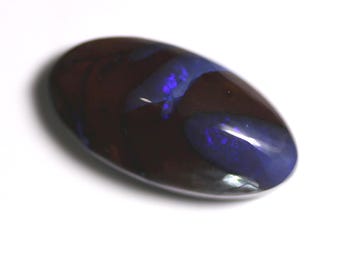 18ct High Dome Boulder Opal | Deep Blue Crystal Meridian | Symmetrical Oval Pendant Gem