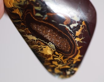 57ct Yowah Ironstone Picture Stone | Australian Boulder Opal | Artistic Landscape Gemstone