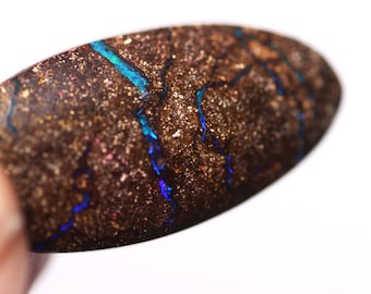 21ct Boulder Opal Cabochon | Symmetrical Blue Green Opal | Bespoke Pendant Gemstone