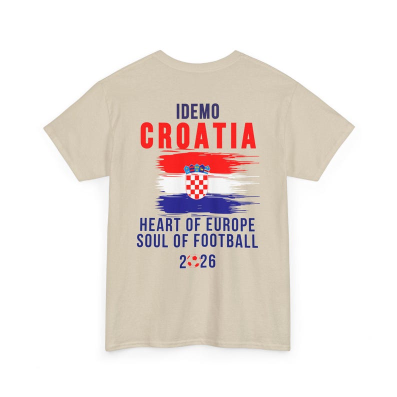 Croatia Fan T-Shirt | Heart of Europe, Soul of Football 2026 image 2