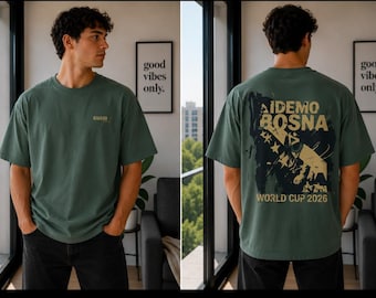 Idemo Bosna T-Shirt | Bosnia Herzegovina Football Fan Apparel (World Cup 2026)