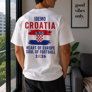 Croatia Fan T-Shirt | Heart of Europe, Soul of Football 2026 image 1