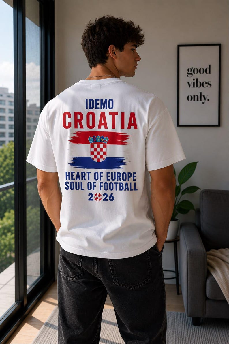 Croatia Fan T-Shirt | Heart of Europe, Soul of Football 2026 image 1