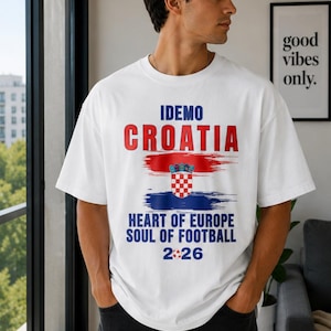 Kroatien fotbolls-T-shirt | Europas hjärta, själen av nationell stolthet (2026) bild 1