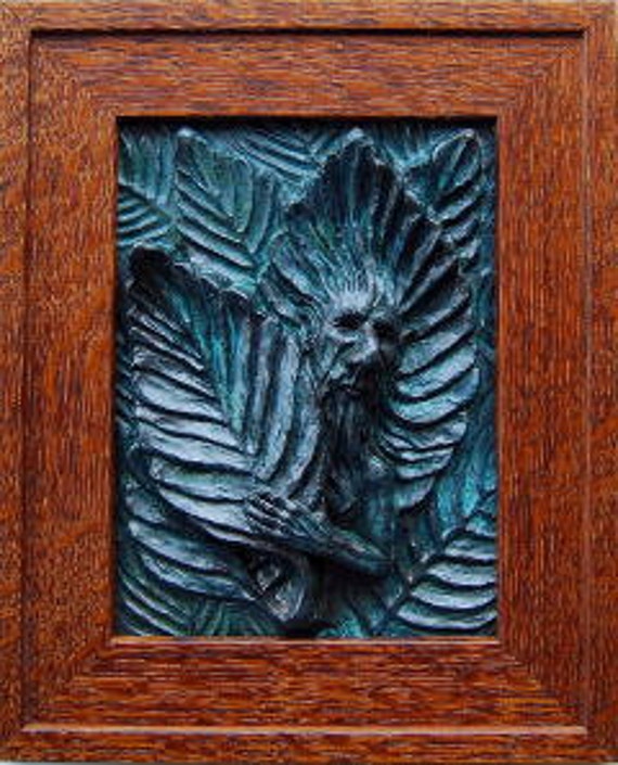 Beech Faun Tree Spirit Tile With Mission Fumed White Oak Etsy