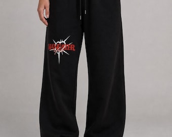 Maneater Graphic Sweatpants | Oversized Women’s Joggers | Y2K Streetwear Pants | Cozy Cotton Lounge Trousers | Loungewear Pants